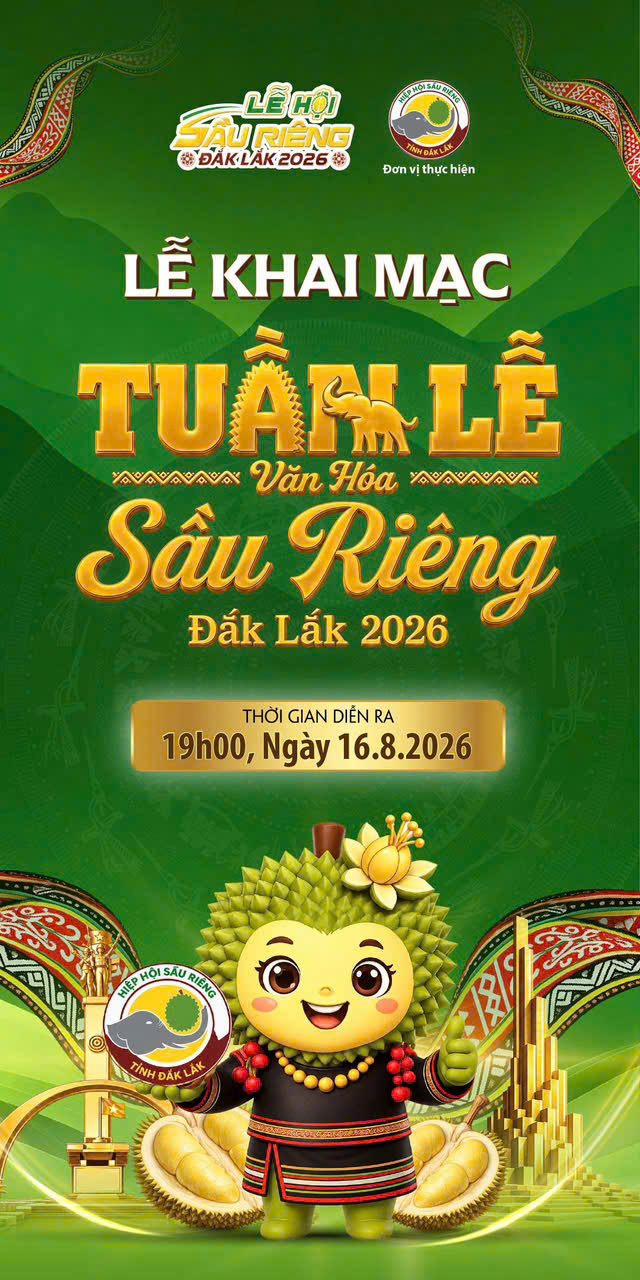 Tuần lễ văn hóa Sầu riêng Đắk Lắk 2026